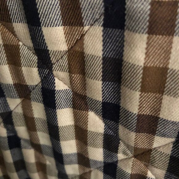 Vintage Aquascutum brown quilted jacket, lined with cotton tartan, size 10 US - Picture 5 of 5
